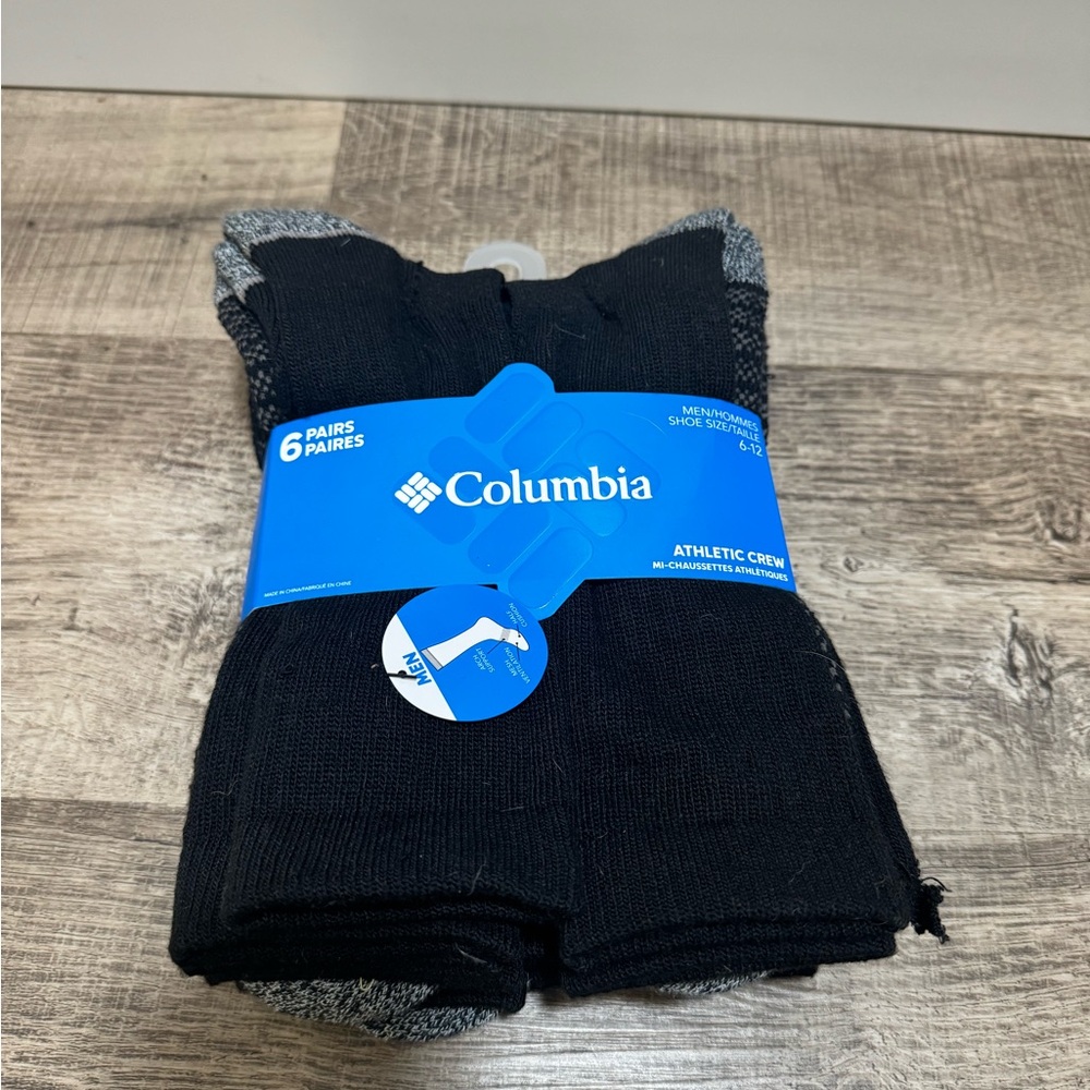 Columbia Men's Black Athletic Crew Socks